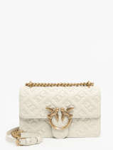 Cross Body Tas Love Bag Icon Leder Pinko Beige love bag icon A1YB